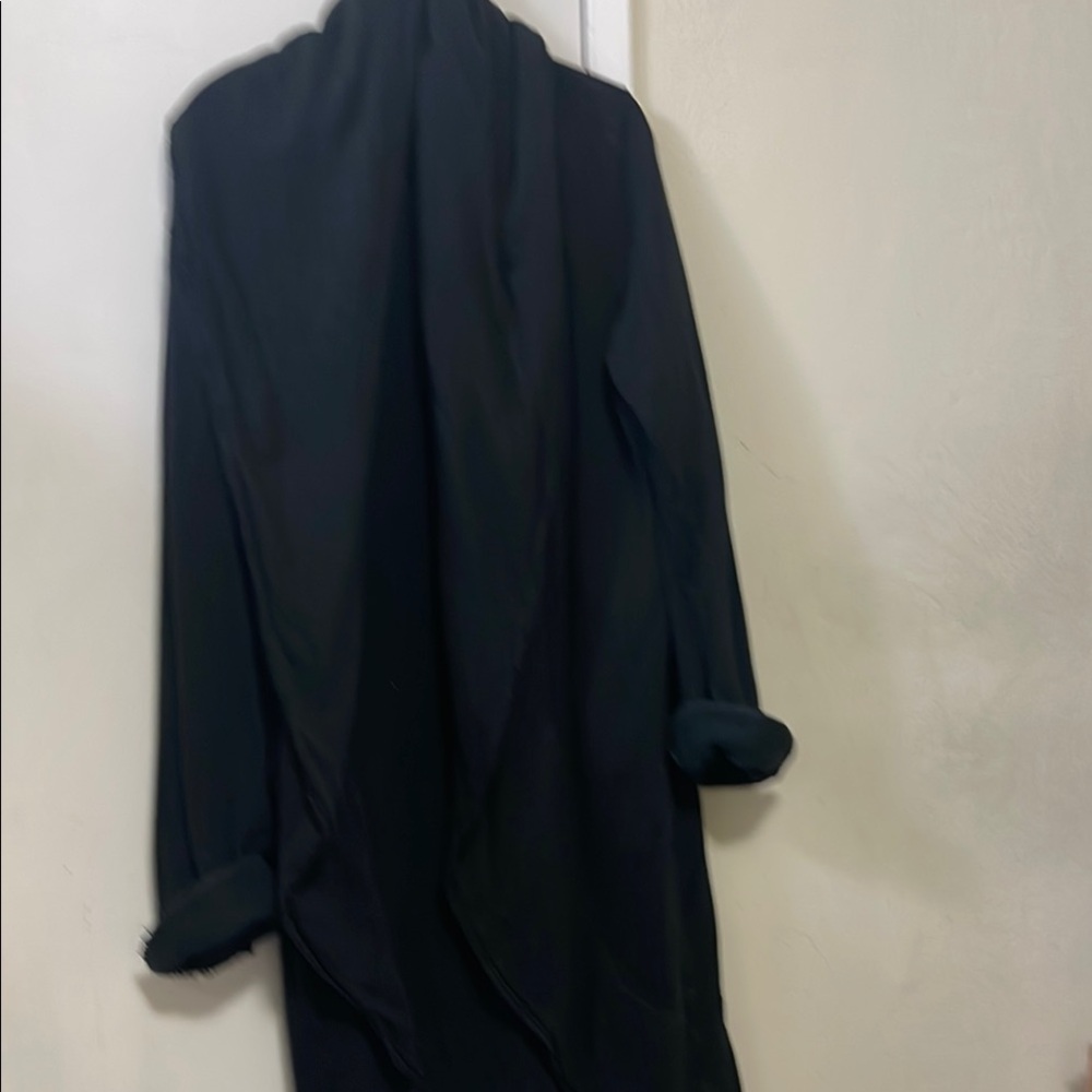 Chic Black Drape Cardigan